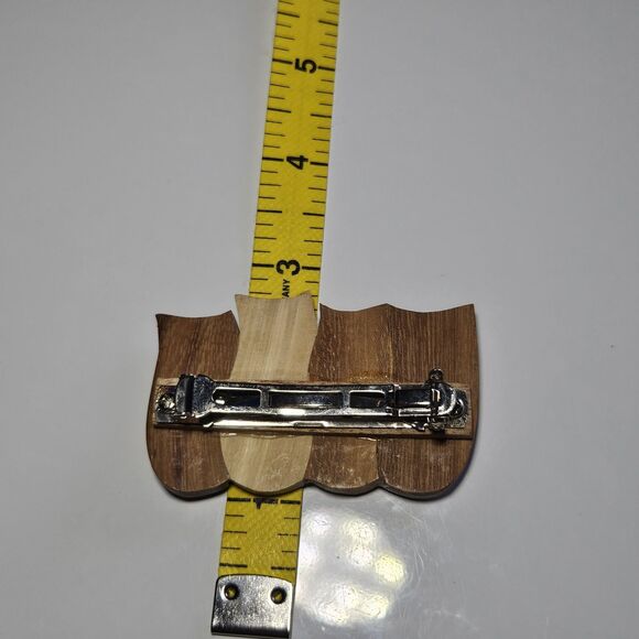 Handmade Wooden Kitty Cat Animal Hair Clip Barrette - Picture 6 of 12